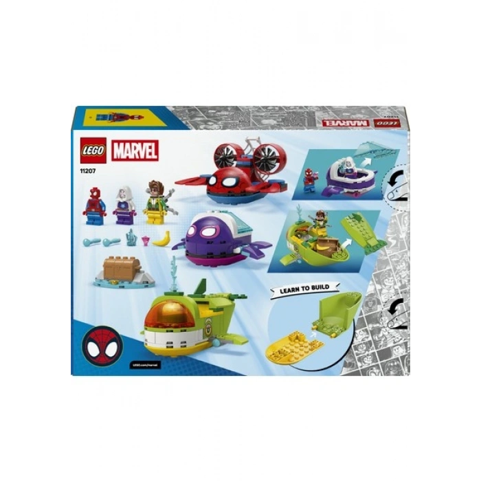 LEGO® ǀ Marvel Spidey Ve İnanılmaz Arkadaşları Spidey: Su Altı Araçları 11207 - 4 Yaş ve Üzeri Çocuklar için Yaratıcı Oyuncak Yapım Seti (154 Parça)