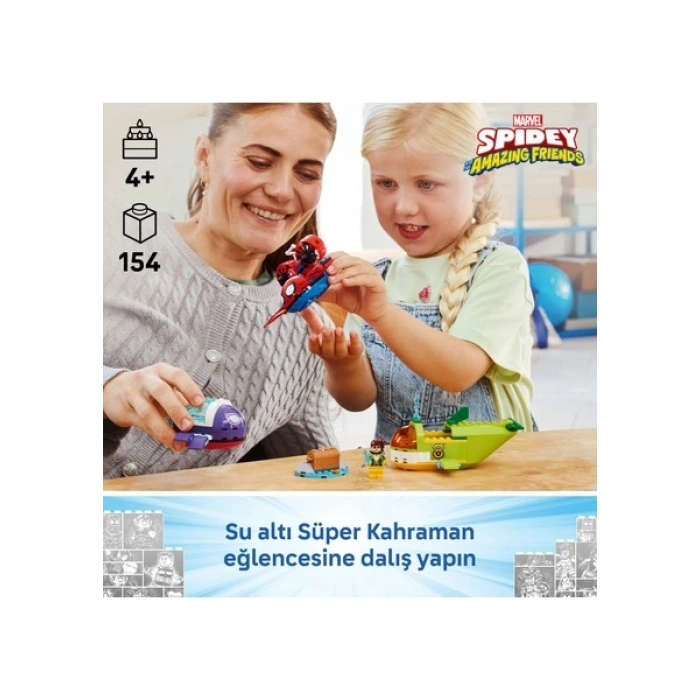 LEGO® ǀ Marvel Spidey Ve İnanılmaz Arkadaşları Spidey: Su Altı Araçları 11207 - 4 Yaş ve Üzeri Çocuklar için Yaratıcı Oyuncak Yapım Seti (154 Parça)