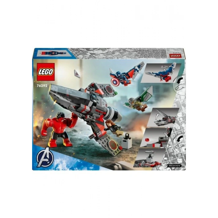 LEGO ® ǀ Marvel Kaptan Amerika ile Red Hulk Savaşı 76292 - 8 Yaş & Üzeri Çocuklar için Yaratıcı Oyuncak Yapım Seti (223 Parça)