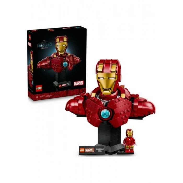 LEGO® ǀ Marvel Iron Man Mk4 Büstü 76327 - Yetişkinler Için Minifigür Içeren Yaratıcı Yapım Seti (436 Parça)