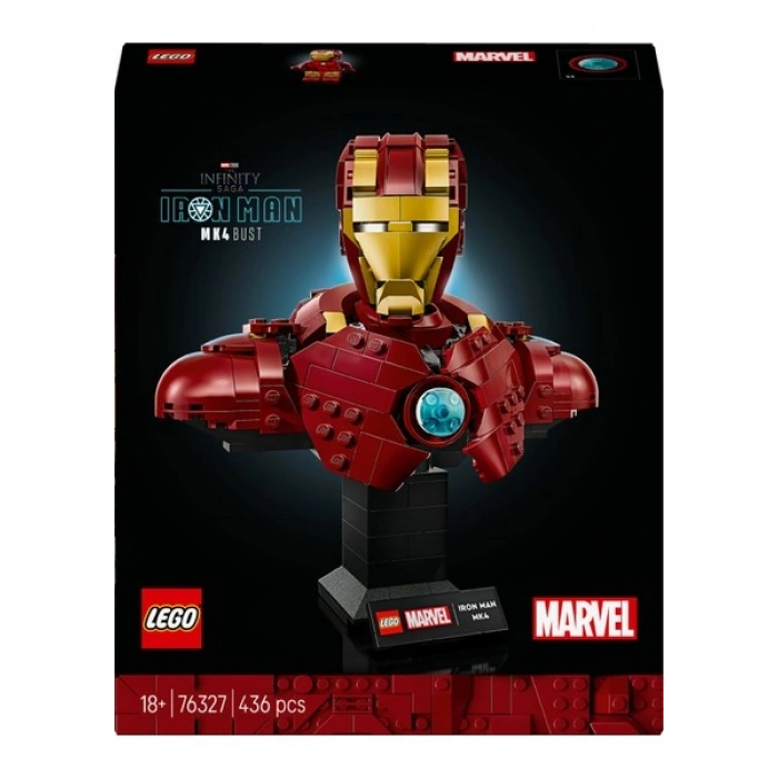 LEGO® ǀ Marvel Iron Man Mk4 Büstü 76327 - Yetişkinler Için Minifigür Içeren Yaratıcı Yapım Seti (436 Parça)