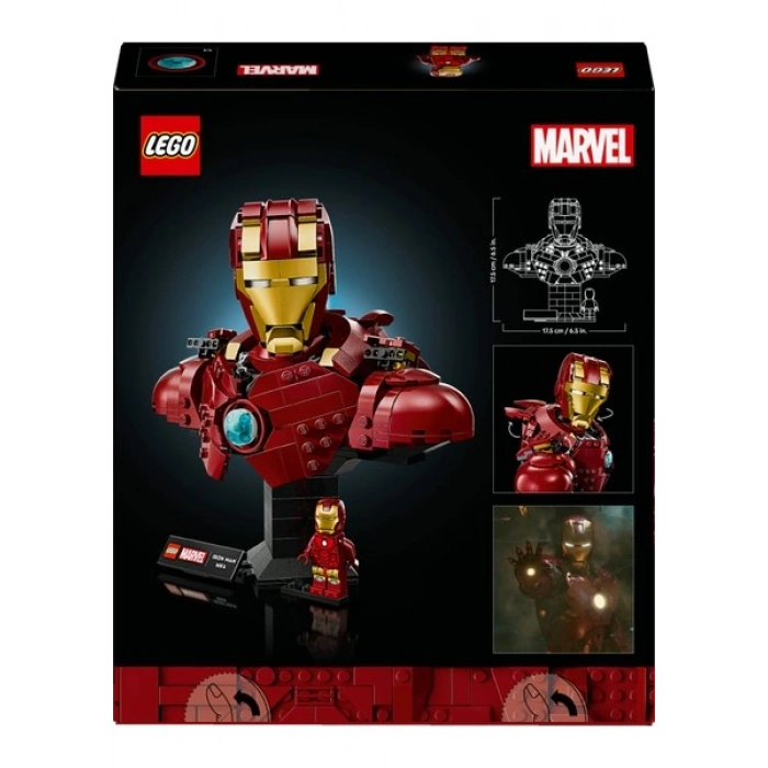 LEGO® ǀ Marvel Iron Man Mk4 Büstü 76327 - Yetişkinler Için Minifigür Içeren Yaratıcı Yapım Seti (436 Parça)