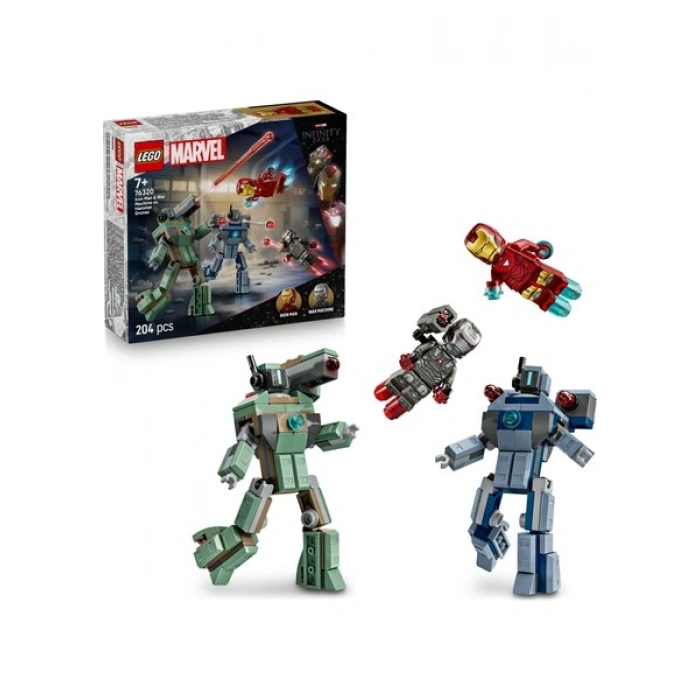 Lego® ǀ Marvel Iron Man ve War Machine, Hammer Insansız Hava Araçlarına Karşı 76320 - 7+ Çocuklar Için Oyuncak Yapım Seti (204P)