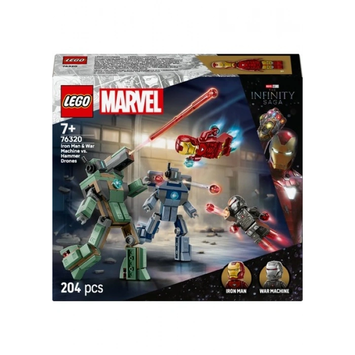 Lego® ǀ Marvel Iron Man ve War Machine, Hammer Insansız Hava Araçlarına Karşı 76320 - 7+ Çocuklar Için Oyuncak Yapım Seti (204P)