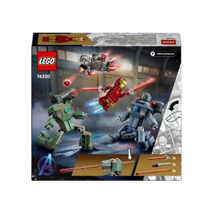 Lego® ǀ Marvel Iron Man ve War Machine, Hammer Insansız Hava Araçlarına Karşı 76320 - 7+ Çocuklar Için Oyuncak Yapım Seti (204P)