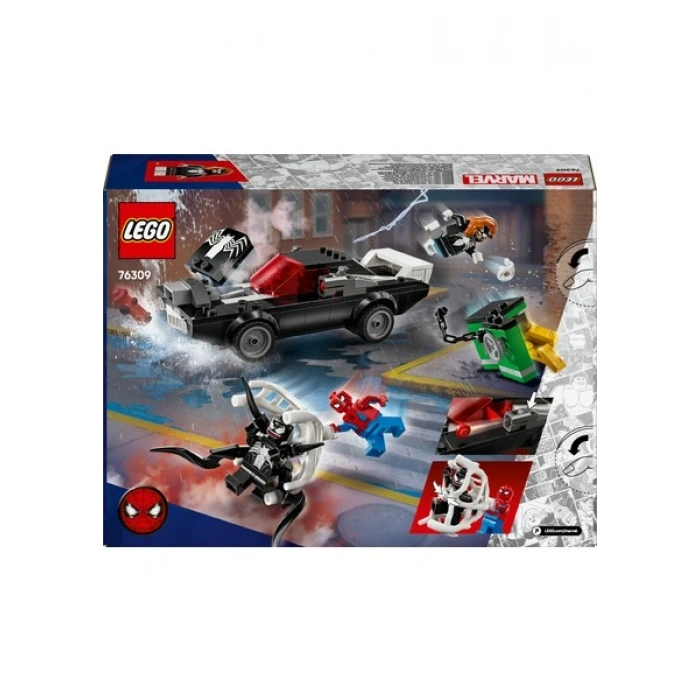 ® ǀ Marvel Örümcek Adam, Venom Arabasına Karşı 76309 - 7+ Yaş Çocuklar için Araç İçeren Yaratıcı Oyuncak Yapım Seti (254P)