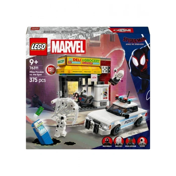 ® ǀ Marvel Spider-Verse: Miles Morales, Spota Karşı 76311 - 9+ için Süper Kahraman Figürü İçeren Oyuncak Yapım Seti (375P)
