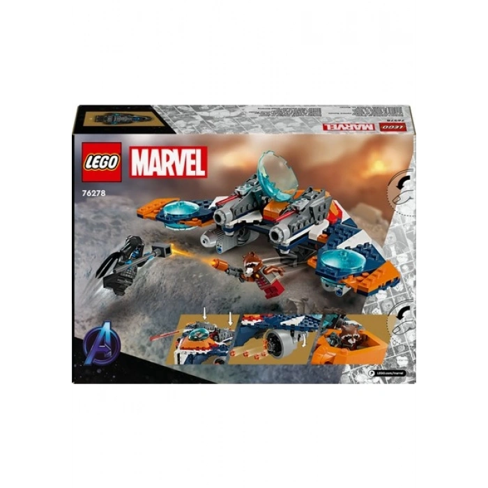 LEGO ® ǀ Marvel Rocketin Warbird Aracı Ronan’a Karşı 76278 - 8 Yaş & Üzeri Çocuklar için Yaratıcı Oyuncak Yapım Seti (290 Parça)