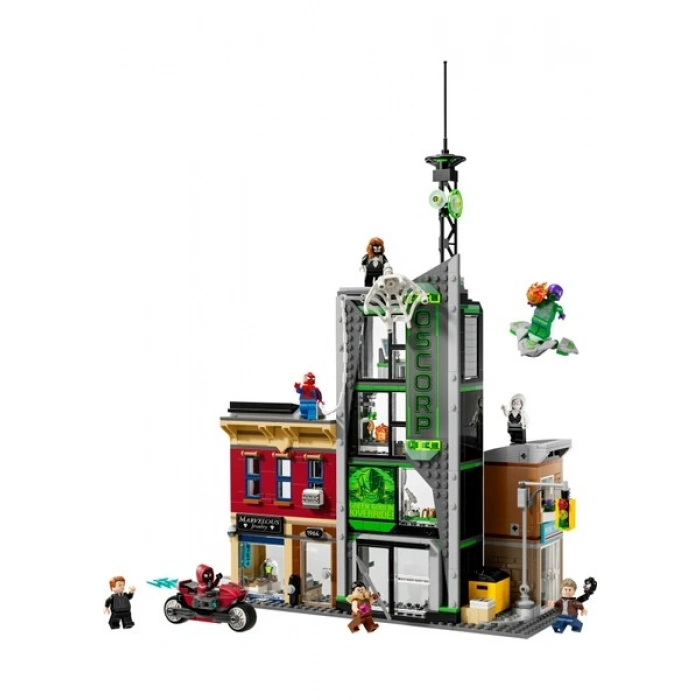 Lego® ǀ Marvel Örümcek Adam, Oscorpa Karşı 76324 – 10 Yaş & Üzeri Çocuklar Için Yaratıcı Oyuncak Yapım Seti (808 Parça)