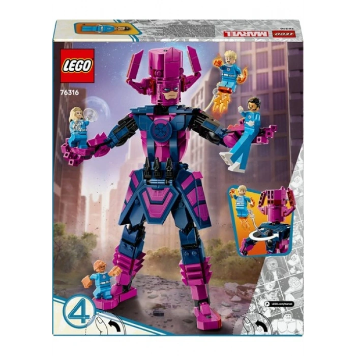LEGO® ǀ Marvel Fantastik Dörtlü, Galactus Yapım Figürüne Karşı 76316 - 9+ Çocuklar Için Yaratıcı Oyuncak Yapım Seti (427 Parça)