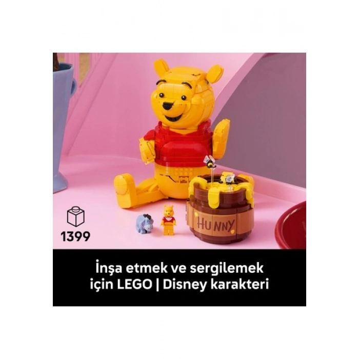 LEGO ® ǀ Disney Ayı Winnie 43300 - Yetişkinler için Bal Küpü ve Minifigür İçeren Yaratıcı Dekoratif Model Yapım Seti (1399 Parça)