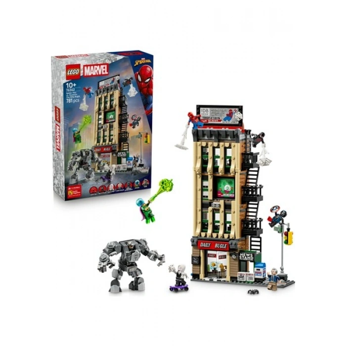 LEGO® ǀ Marvel Örümcek Adam Mysterioya Karşı: Daily Bugle 76342 - 10 Yaş ve Üzeri Çocuklar için Yaratıcı Oyuncak Yapım Seti (781 Parça)