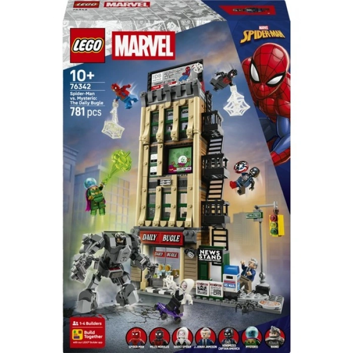 LEGO® ǀ Marvel Örümcek Adam Mysterioya Karşı: Daily Bugle 76342 - 10 Yaş ve Üzeri Çocuklar için Yaratıcı Oyuncak Yapım Seti (781 Parça)