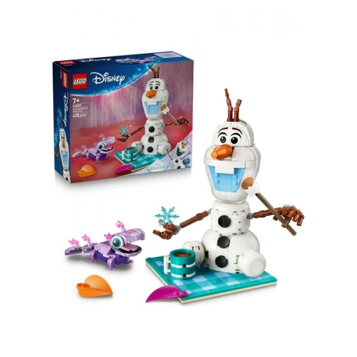 LEGO® ǀ Disney Karlar Ülkesi Olaf ve Bruninin Piknik Eğlencesi 43287 - 7 Yaş ve Üzeri Çocuklar İçin Yaratıcı Oyuncak Yapım Seti (478 Parça)