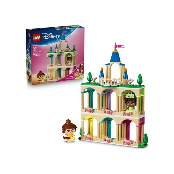 LEGO® ǀ Disney Princess Şato ile Mini Belle ve Tiana 43291 - 5 Yaş ve Üzeri Çocuklar için Yaratıcı Oyuncak Yapım Seti (358 Parça)