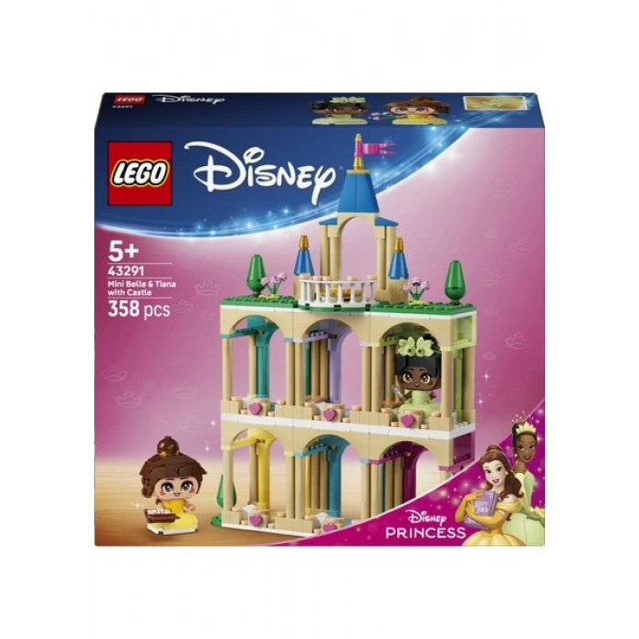 LEGO® ǀ Disney Princess Şato ile Mini Belle ve Tiana 43291 - 5 Yaş ve Üzeri Çocuklar için Yaratıcı Oyuncak Yapım Seti (358 Parça)