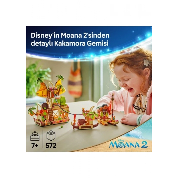 LEGO® ǀ Disney Moana 2 Kakamora Gemisi 43258 - 7+ Çocuklar Için Hazine Sandığı Içeren Yaratıcı Oyuncak Yapım Seti (572 Pr)
