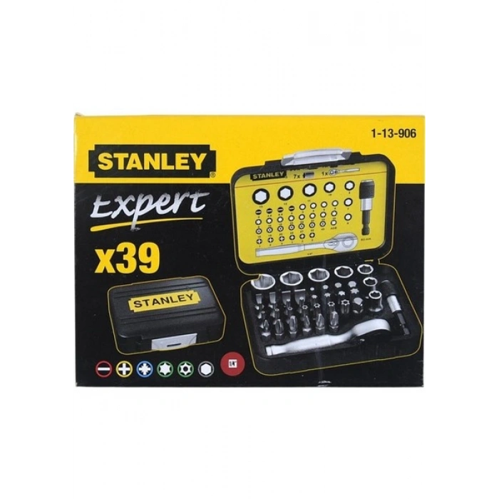 Stanley 1-13-906 Fatmax 39lu ¼ Bits + Lokma Seti Manyetik Tutucu