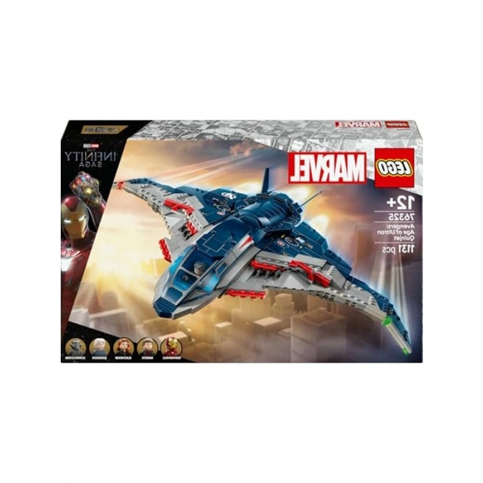 LEGO ǀ Marvel Avengers: Ultron Çağı Quinjet 76325 – 12 Yaş ve Üzeri Süper Kahraman Seven Çocuklar için Koleksiyonluk Marvel Uçağı Oyuncak Yapım Seti, Süper Kahraman Aksiyonu (1131 Parça)