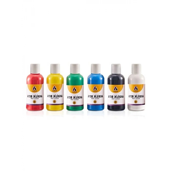 6’lı Su Bazlı Akrilik Boya Seti - Klasik Renkler
