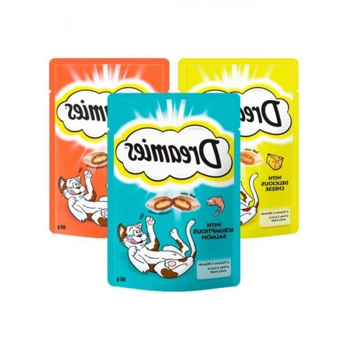 6x60gr Karışık Kedi Ödül Maması, Lezzetli ve Çeşitli