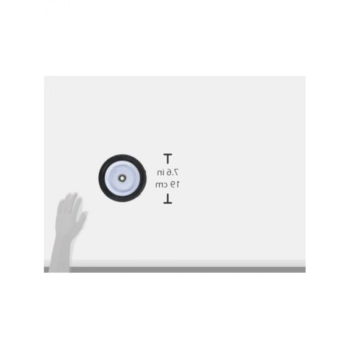 7 inç x 1,50 inç Çelik Tekerlek, 1/2 inç Delikli, Elmas Yüzey