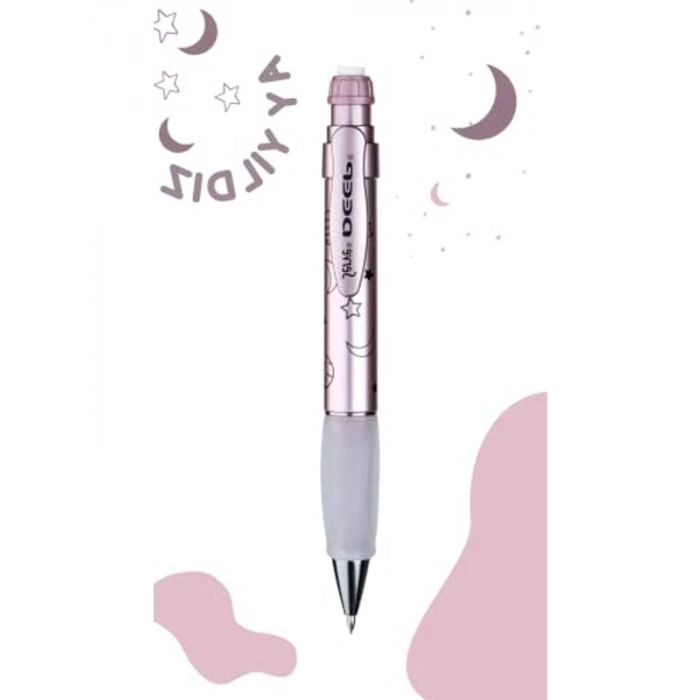 7 mm Metalik Roze Desenli Mekanik Kalem - DEEP