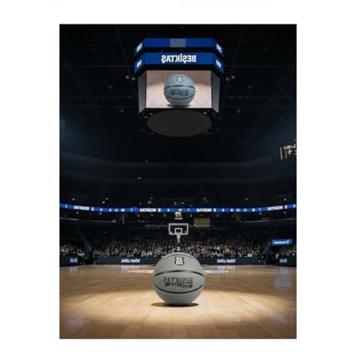 7 Numaralı Logo Baskılı Kauçuk Basketbol Topu, Kaliteli