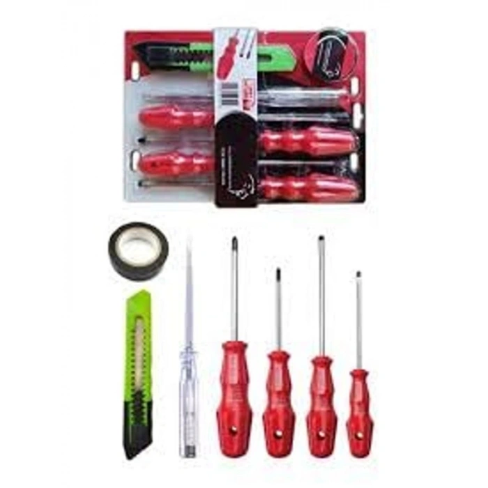 7 Parça Tamir Seti - Tornavida, Kalem ve Maket Bıçağı ile Birlikte