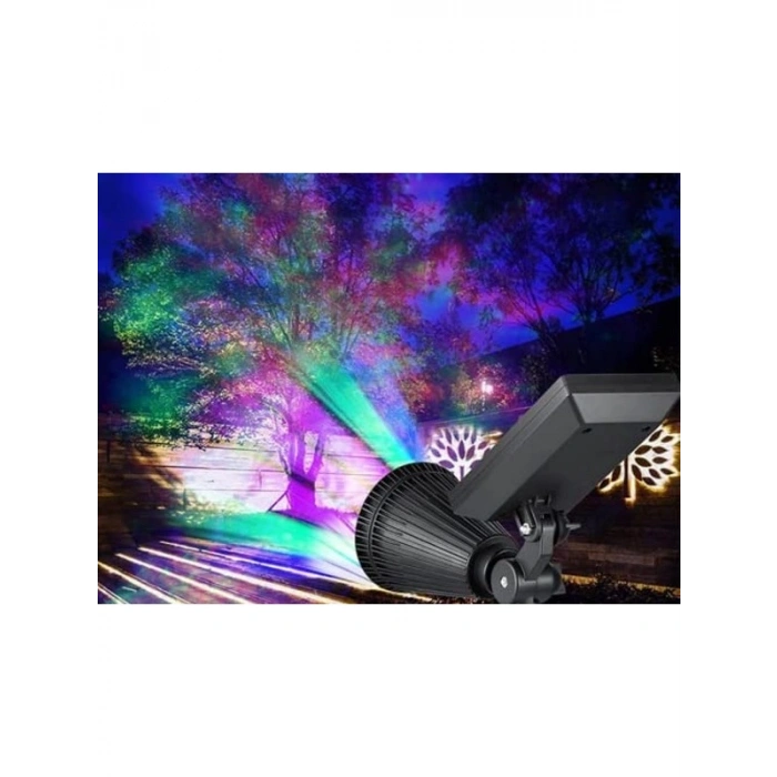 7 Renkli LED’li Güneş Enerjili Bahçe Aydınlatması, 7W Güç ile