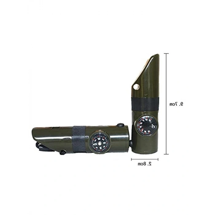 7si 1 Arada Hayatta Kalma Düdüğü, LED Işıklı ve Kullanışlı