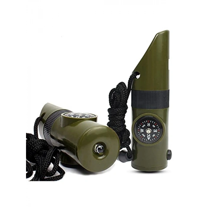 7si 1 Arada Hayatta Kalma Düdüğü, LED Işıklı ve Kullanışlı