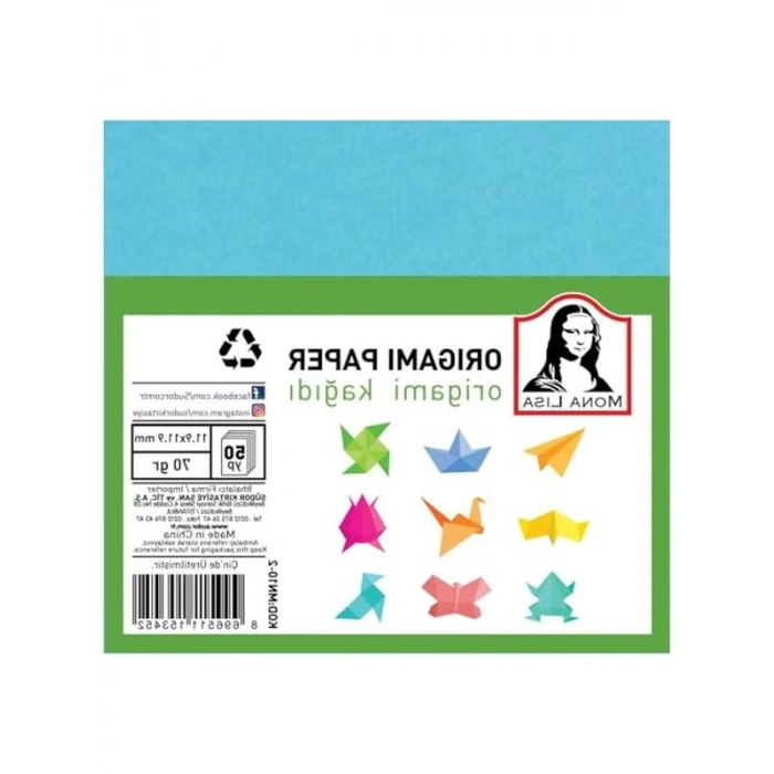 70 Gram Origami Kağıdı, 9x9 cm, 50 Yaprak