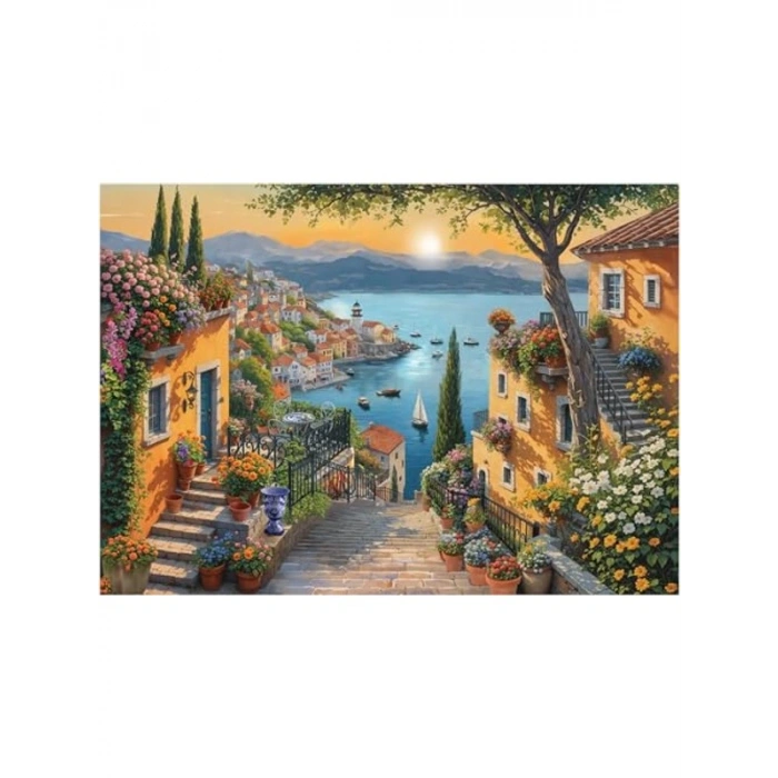 700 Parça Limana Doğru Temalı Puzzle, Eğlenceli Aktivite