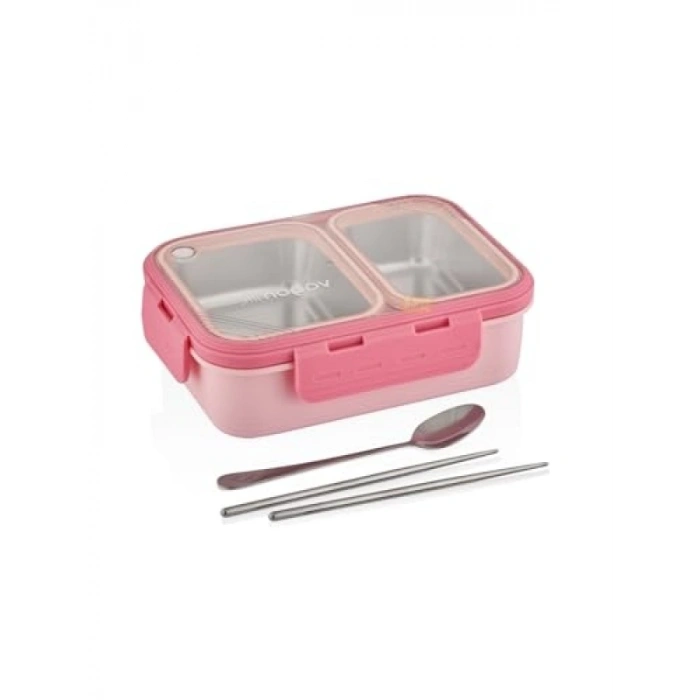 700ml Kapasiteli Tek Katlı 2 Bölmeli Çelik Sefer Tası