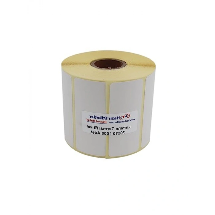 70mm x 30mm Lamine Termal Etiket Rulo - 1000 Adet