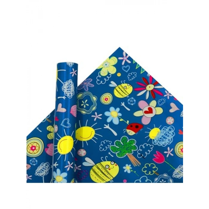 70x100 cm Çocuklar İçin Hediye Paketleme Kağıdı, 2li Set