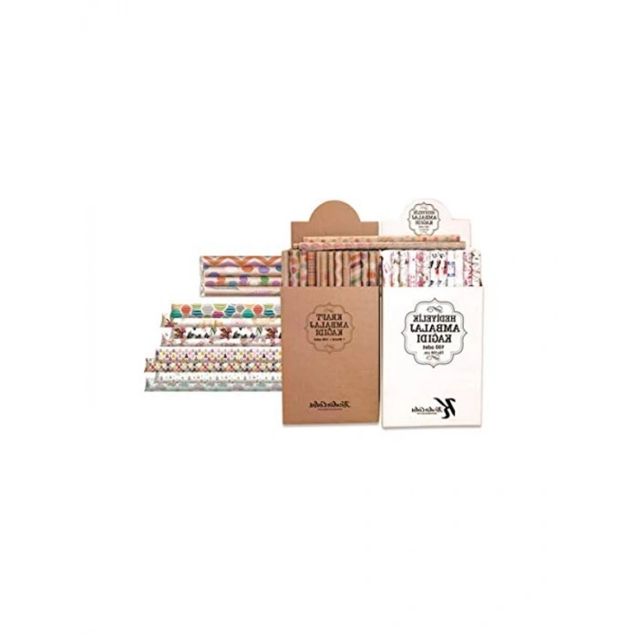 70x100 cm Kraft Desenli Ambalaj Kağıdı, Kaliteli Malzeme