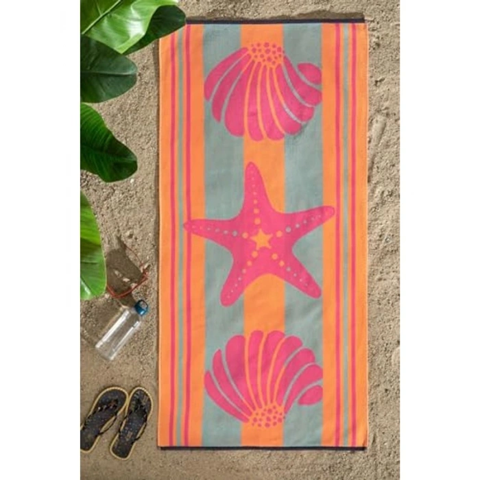70x150 cm Boyutunda Pembe Renkli Plaj Havlusu