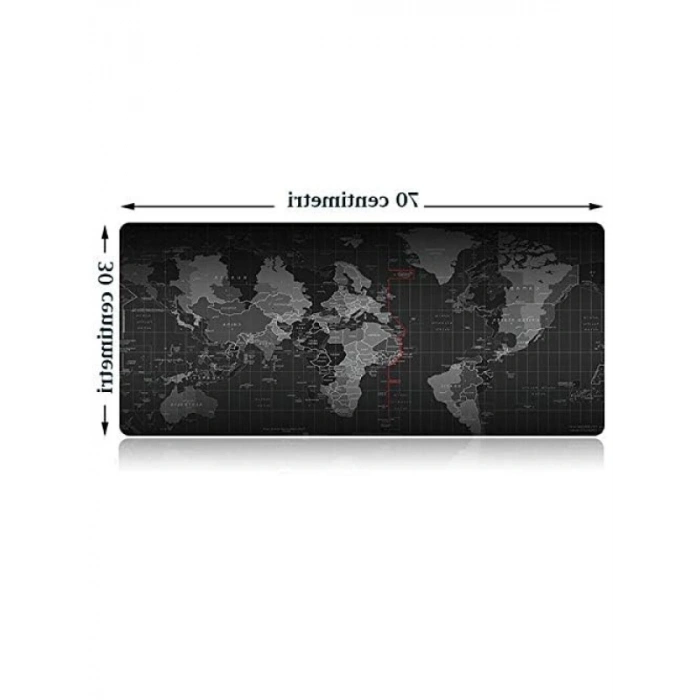 70x30 cm Dünya Haritası Desenli Kaymaz Oyun Mousepad
