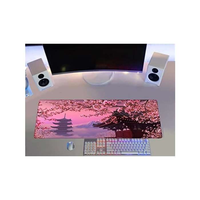 70x30 cm Pembe Renkli Büyük Oyuncu Mouse Pad, 3mm Kalınlık