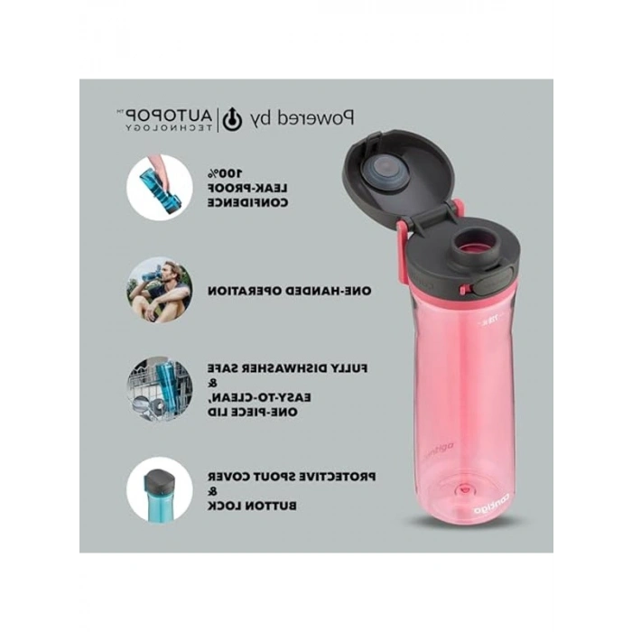 720 mL Pembe Tritan Suluk, Taşınabilir ve Şık Tasarım