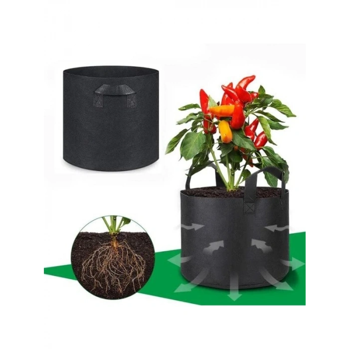 7,5 Litre Kapasiteli Kumaş Saksı ile Bitki Yetiştirme