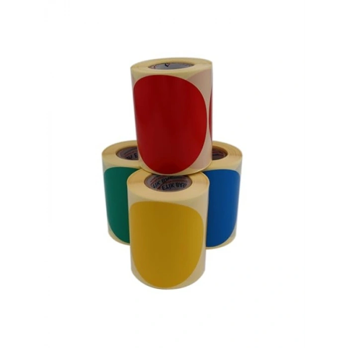 75 mm Kendinden Yapışkanlı Daire Renkli Etiket - 300 Adet