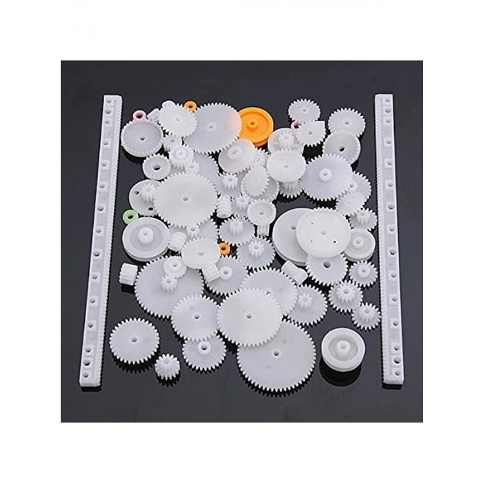 75 Parça Plastik Dişli Çark Seti, Hobi ve DIY Projeleri için Eğlenceli Araç
