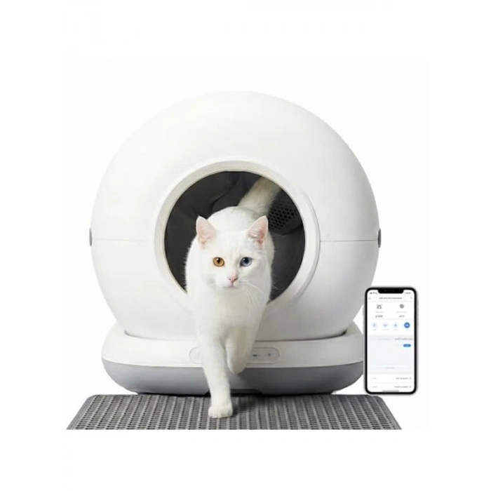 75lt Akıllı Kedi Tuvaleti, Uzaktan Kontrol ve 45 Adet Çöp Torbası