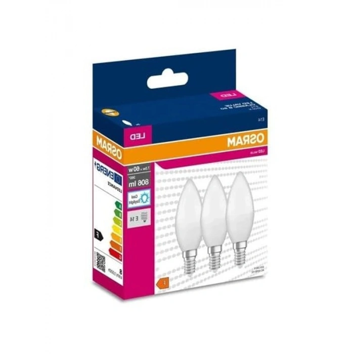 75W (60W) 3lü Beyaz Led Ampul, 6500K E14