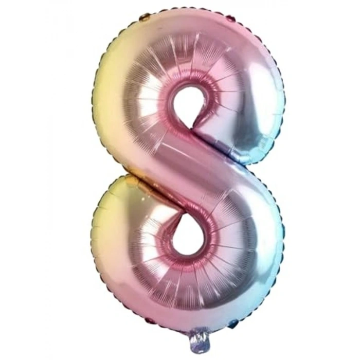 76 cm Helyum Balon, 8 Rakamı Temalı Parti Malzemesi