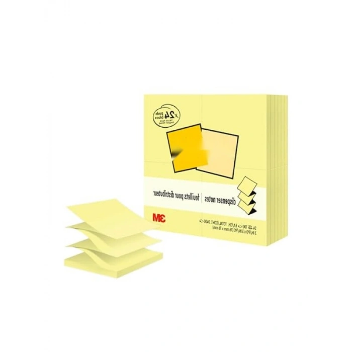 7,6 cm x 7,6 cm Not Kağıdı - Kanarya Sarısı (24 Paket)