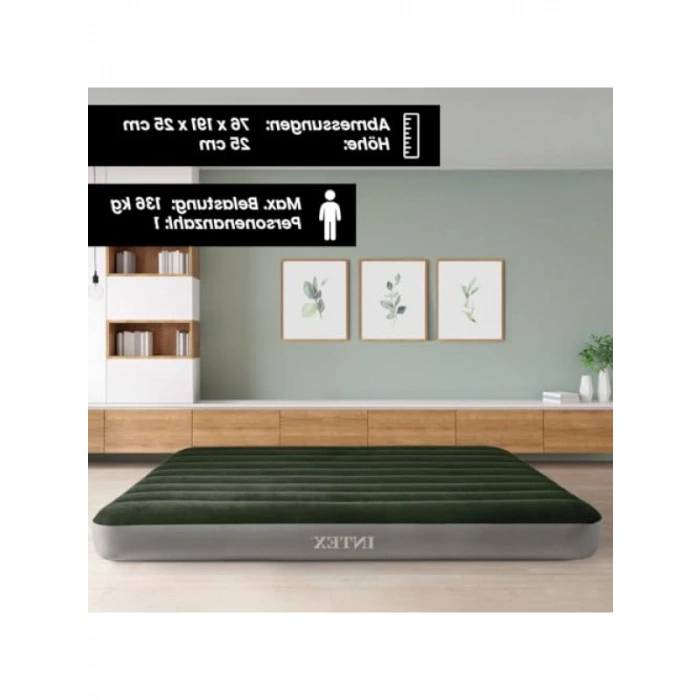 76x191 cm Şişme Kamp Yatağı - Dayanıklı Vinil Malzeme